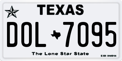 TX license plate DOL7095