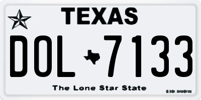 TX license plate DOL7133