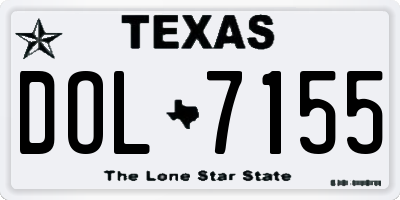TX license plate DOL7155