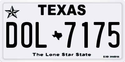 TX license plate DOL7175