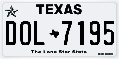 TX license plate DOL7195