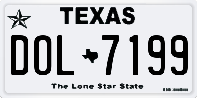 TX license plate DOL7199