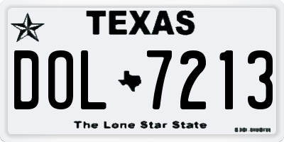 TX license plate DOL7213