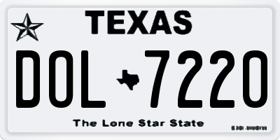 TX license plate DOL7220