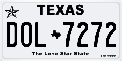 TX license plate DOL7272