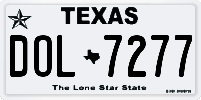 TX license plate DOL7277
