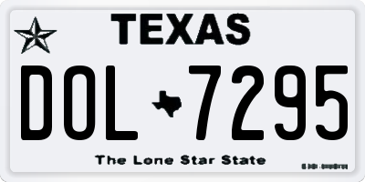 TX license plate DOL7295