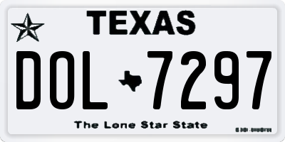 TX license plate DOL7297