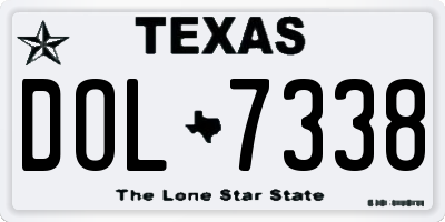 TX license plate DOL7338