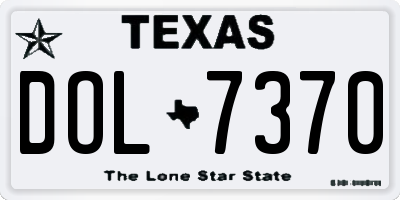 TX license plate DOL7370