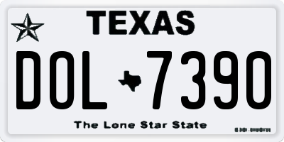 TX license plate DOL7390