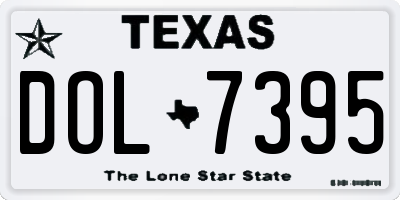 TX license plate DOL7395