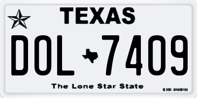 TX license plate DOL7409