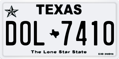 TX license plate DOL7410