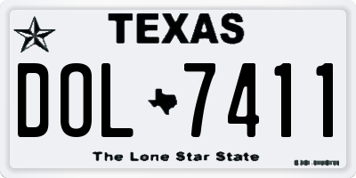 TX license plate DOL7411