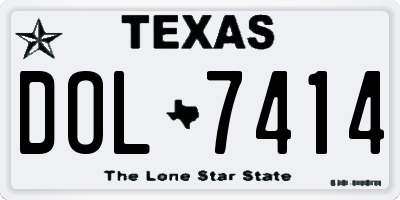 TX license plate DOL7414