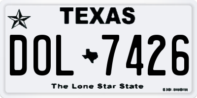 TX license plate DOL7426