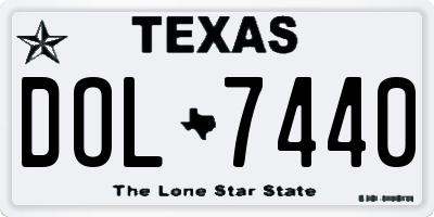 TX license plate DOL7440