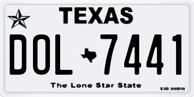 TX license plate DOL7441