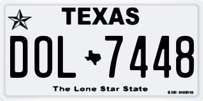 TX license plate DOL7448
