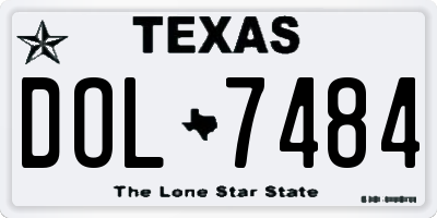TX license plate DOL7484