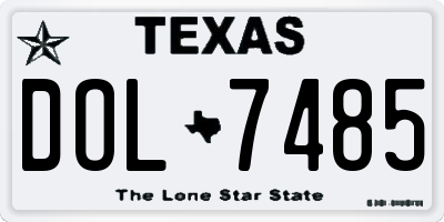 TX license plate DOL7485