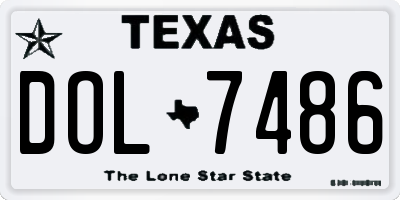TX license plate DOL7486