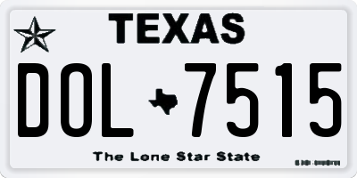 TX license plate DOL7515
