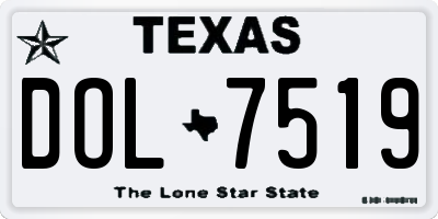 TX license plate DOL7519