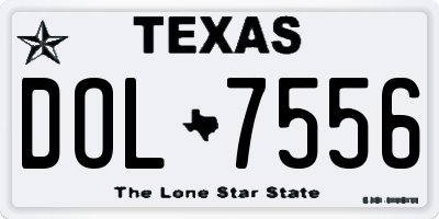 TX license plate DOL7556