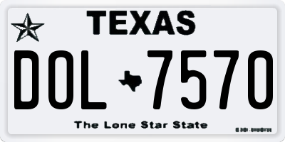 TX license plate DOL7570