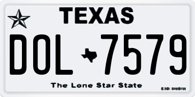 TX license plate DOL7579