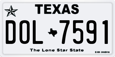 TX license plate DOL7591
