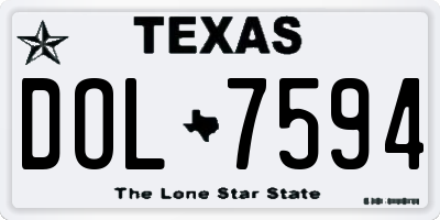 TX license plate DOL7594