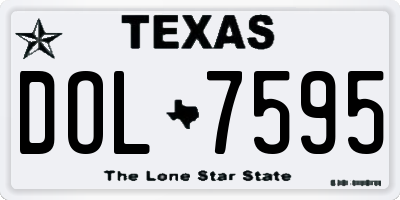 TX license plate DOL7595