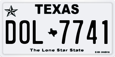 TX license plate DOL7741