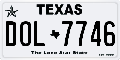 TX license plate DOL7746
