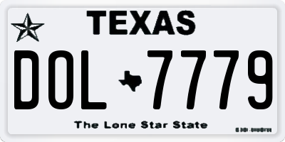 TX license plate DOL7779