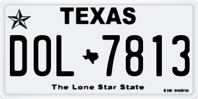 TX license plate DOL7813
