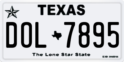 TX license plate DOL7895