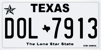 TX license plate DOL7913