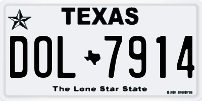 TX license plate DOL7914
