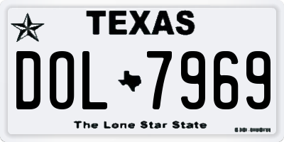 TX license plate DOL7969