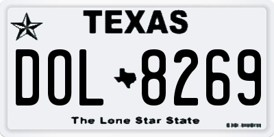 TX license plate DOL8269