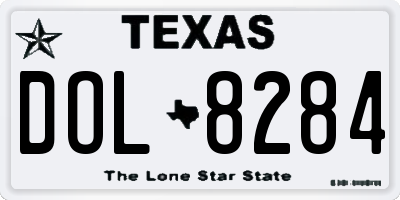 TX license plate DOL8284