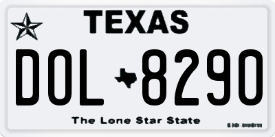 TX license plate DOL8290
