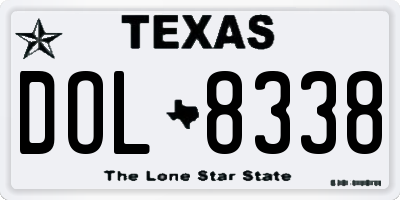 TX license plate DOL8338