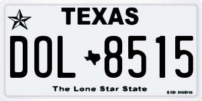 TX license plate DOL8515