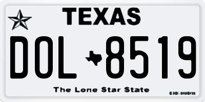 TX license plate DOL8519