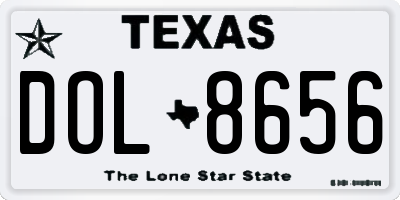 TX license plate DOL8656